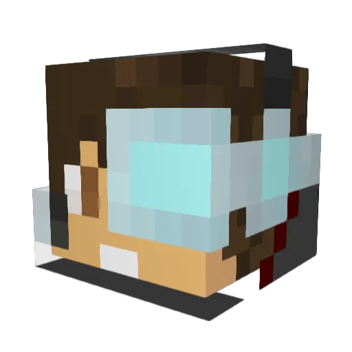 Un4nymOus Minecraft avatar head, 3D render