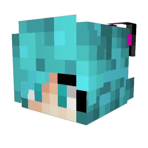 Un4y Minecraft avatar head, 3D render