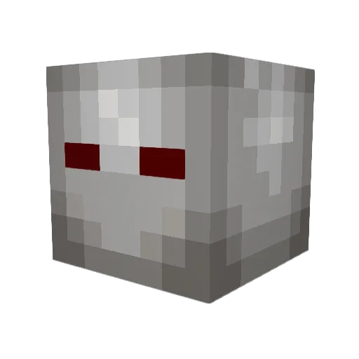 UnArnal Minecraft avatar head, 3D render