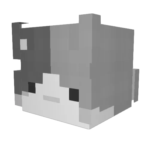 UnAttackable Minecraft avatar head, 3D render
