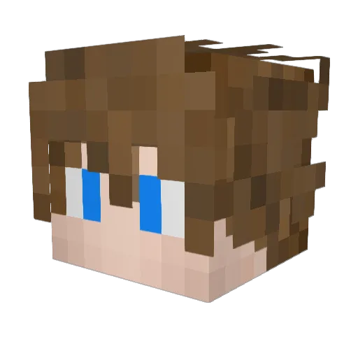 UnAvionEnPapier Minecraft avatar head, 3D render