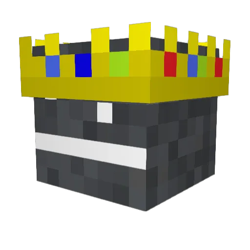 UnBas Minecraft avatar head, 3D render