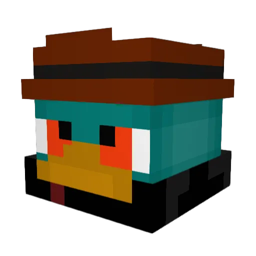 UnBedeutenerWin Minecraft avatar head, 3D render