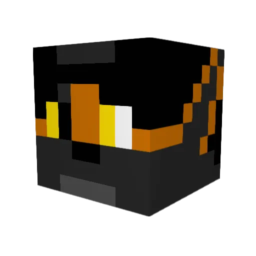 UnBerserker Minecraft avatar head, 3D render