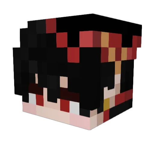 UnBoPepito Minecraft avatar head, 3D render