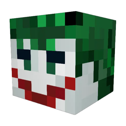 UnBuenHacker Minecraft avatar head, 3D render