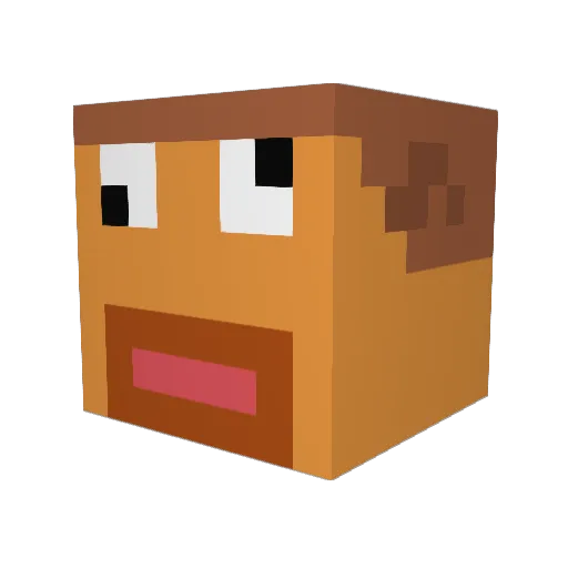UnEarthlyPower Minecraft avatar head, 3D render
