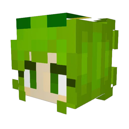 UnEscurriComun Minecraft avatar head, 3D render