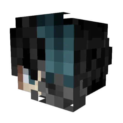 UnGuardble Minecraft avatar head, 3D render
