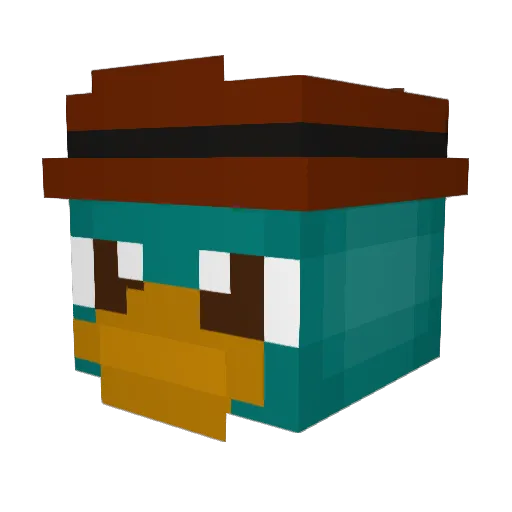 UnJoliSeabass Minecraft avatar head, 3D render