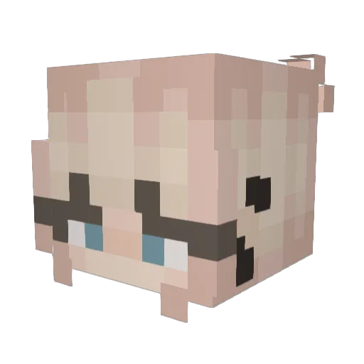 UnKnown81 Minecraft avatar head, 3D render