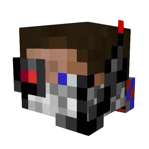 UnKnown_SeeWeed Minecraft avatar head, 3D render