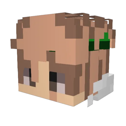 UnLardonAffame Minecraft avatar head, 3D render