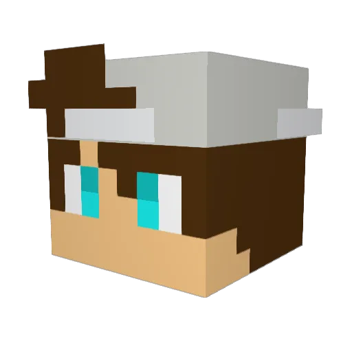 UnLeqitMarci Minecraft avatar head, 3D render