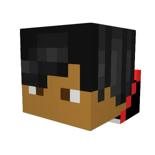 UnLimited321 Minecraft avatar head, 3D render