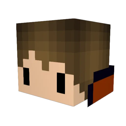UnLowkee Minecraft avatar head, 3D render