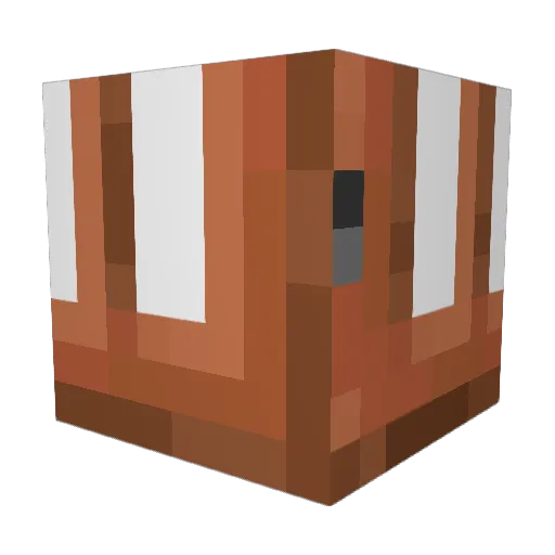 UnMemeMineCraft Minecraft avatar head, 3D render