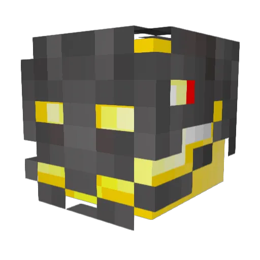 UnN3rv3 Minecraft avatar head, 3D render