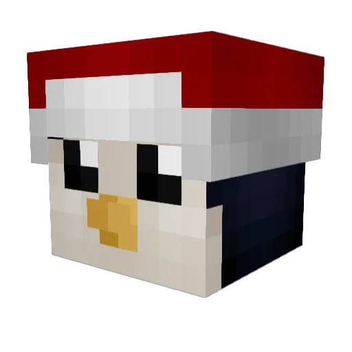 UnPingouinEspion Minecraft avatar head, 3D render