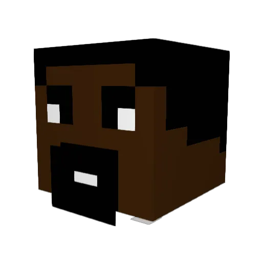 UnRealYo Minecraft avatar head, 3D render