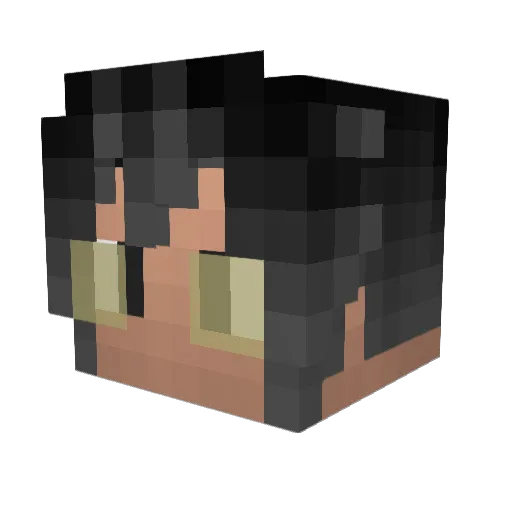 UnRebeu Minecraft avatar head, 3D render
