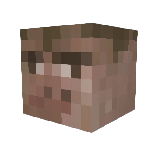 UnSkillity Minecraft avatar head, 3D render