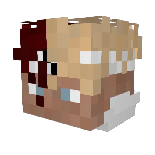 UnSlqzeerNrv Minecraft avatar head, 3D render