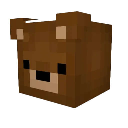 UnTalOso Minecraft avatar head, 3D render