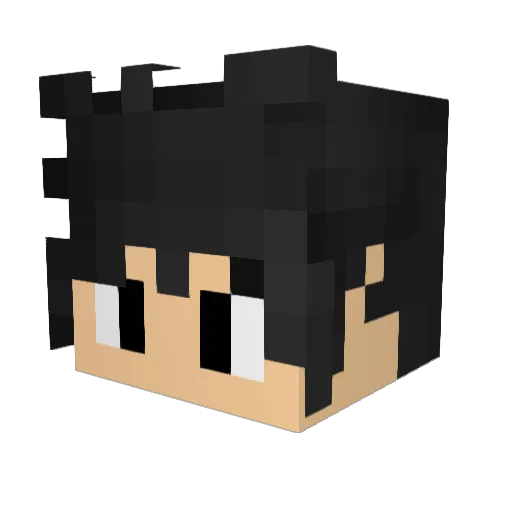 UnToile Minecraft avatar head, 3D render