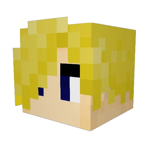 UnTouchIt Minecraft avatar head, 3D render