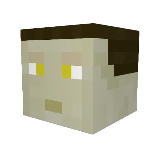 UnWalkable2 Minecraft avatar head, 3D render