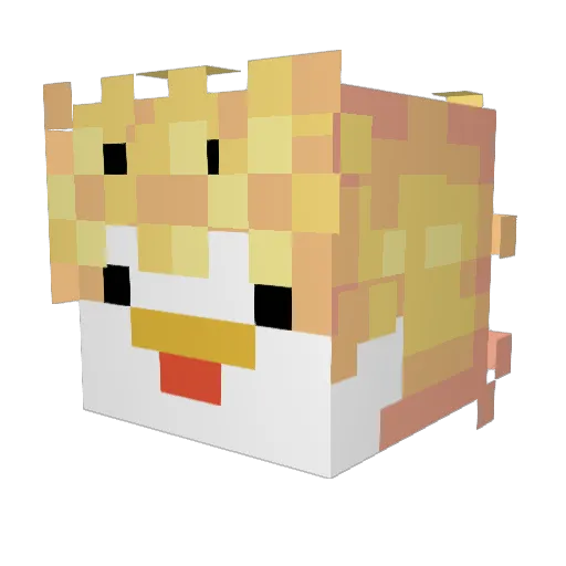 Un_2k Minecraft avatar head, 3D render