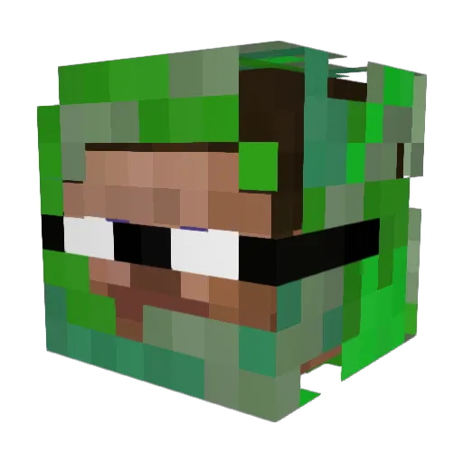 Un_Known_Player Minecraft avatar head, 3D render