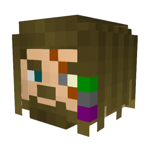 Un_do Minecraft avatar head, 3D render