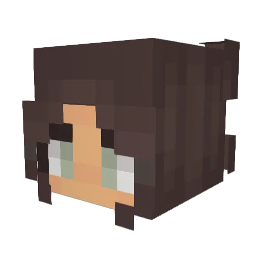 UnaMagic Minecraft avatar head, 3D render