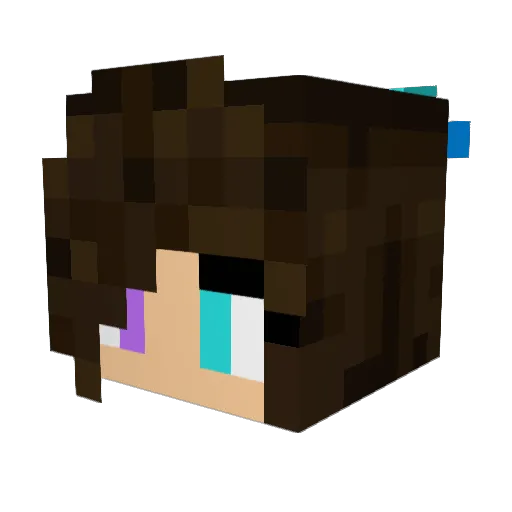 Una_924 Minecraft avatar head, 3D render