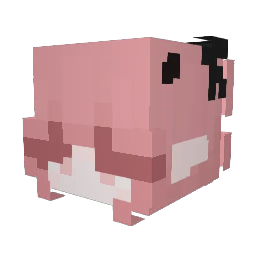 Una_L Minecraft avatar head, 3D render