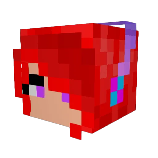 Una_Ursula Minecraft avatar head, 3D render