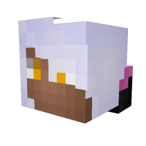 UnableRose Minecraft avatar head, 3D render