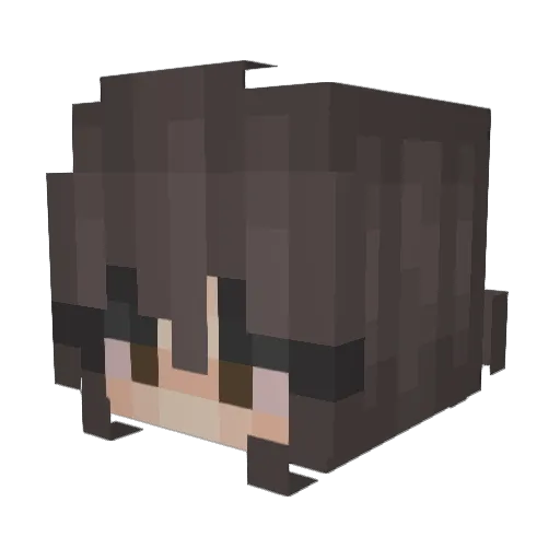 Unachieve Minecraft avatar head, 3D render