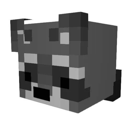 Unado Minecraft avatar head, 3D render