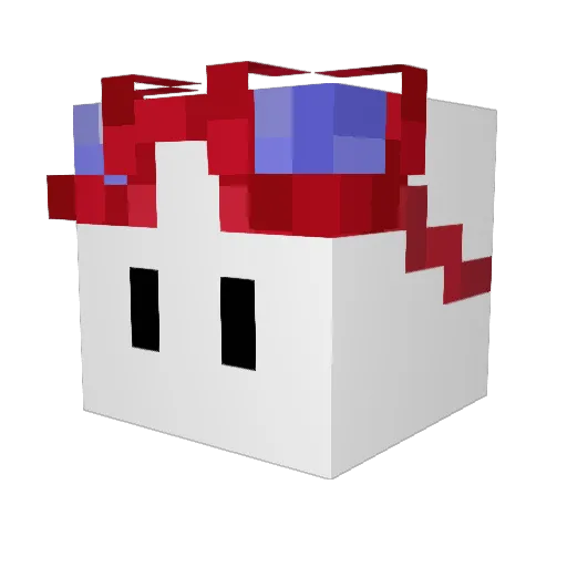 Unagama Minecraft avatar head, 3D render
