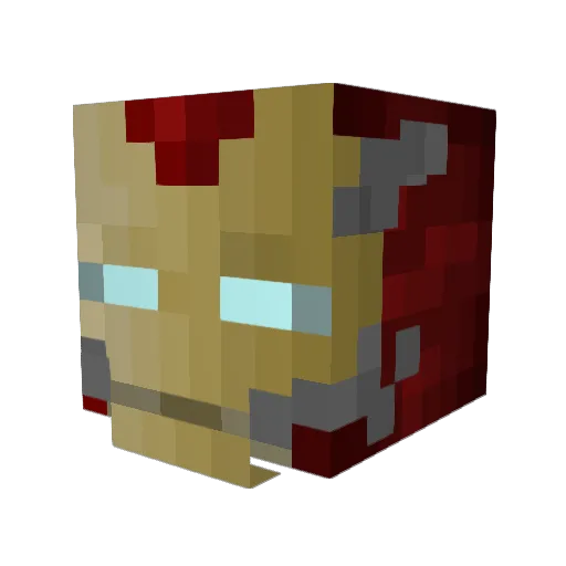Unagisama Minecraft avatar head, 3D render