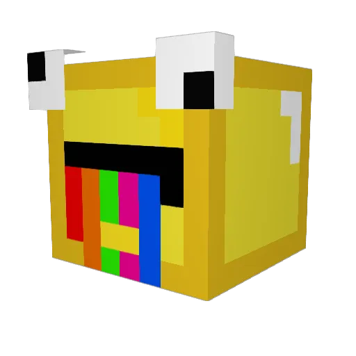 UnaiBomb Minecraft avatar head, 3D render