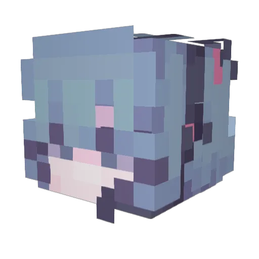 Unaida Minecraft avatar head, 3D render