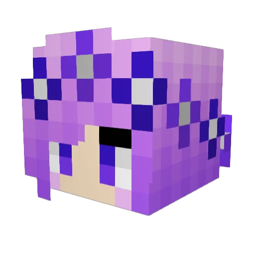 Unamara Minecraft avatar head, 3D render