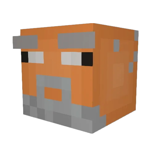 UnamedName Minecraft avatar head, 3D render