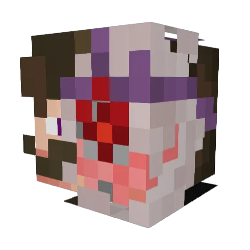 Unanimous69 Minecraft avatar head, 3D render