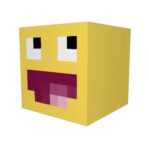 Unaruu Minecraft avatar head, 3D render
