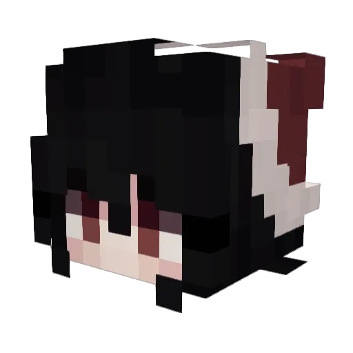 Unaspiring Minecraft avatar head, 3D render